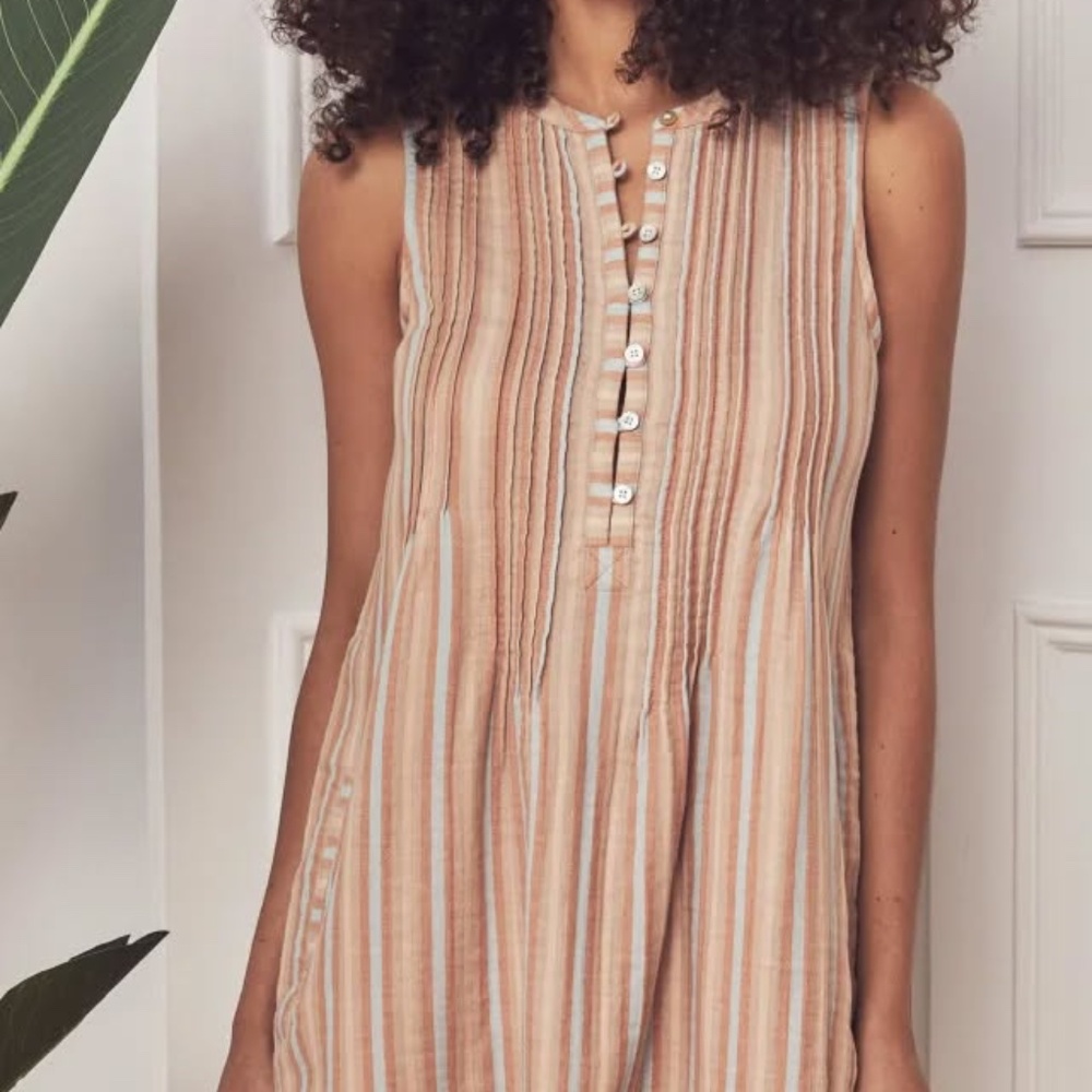 Faherty Isha Dress in Beach Stripe